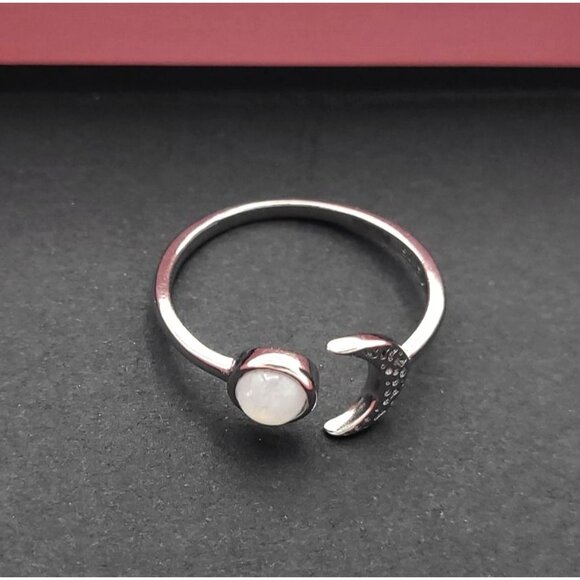 Pearich Opal Gold Vermeil Ring 925 Sterling Silver New Moon Sz 9.5 Original Box - Picture 1 of 6